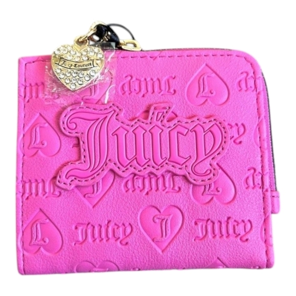 🔹️Juicy Couture🔹️ Upgrade U You L-Zip Wallet-Juicy Pink/Gold card case wallet - Picture 1 of 4